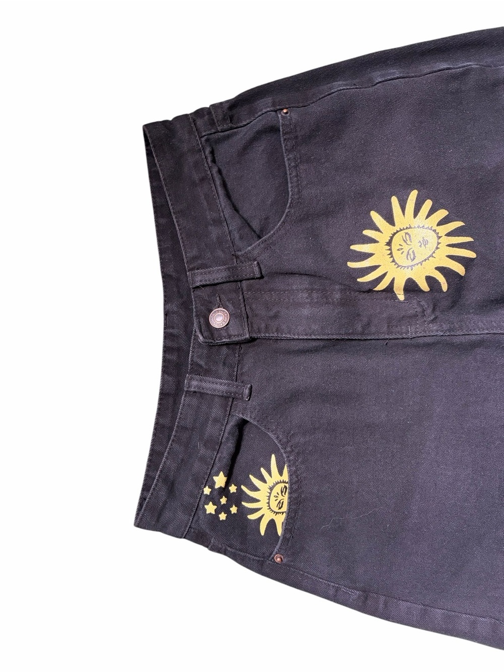Whimsgoth Celestial Black Sun and Moon Jeans - Picture 4 of 10